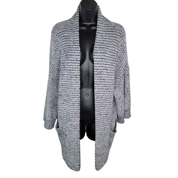 Zara Knit Marled Open Front Cardigan Sweater Size Medium - Picture 1 of 8